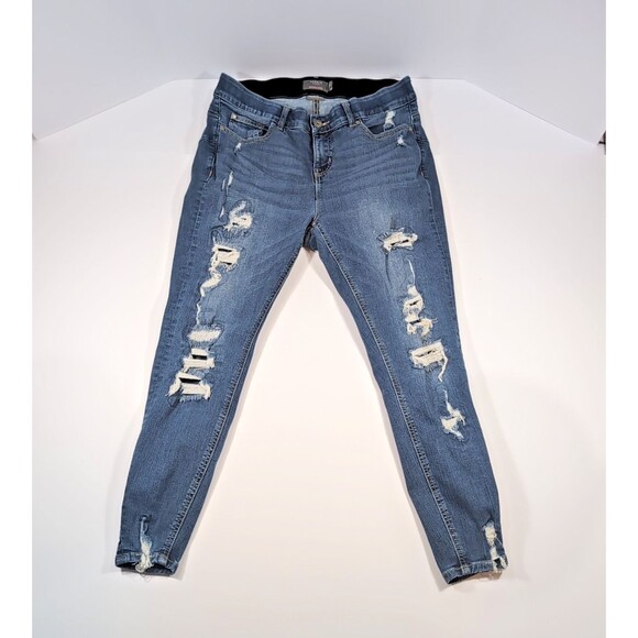 Torrid Bombshell Skinny Premium Stretch High-Rise Destructed Jeans 16R - Picture 1 of 11